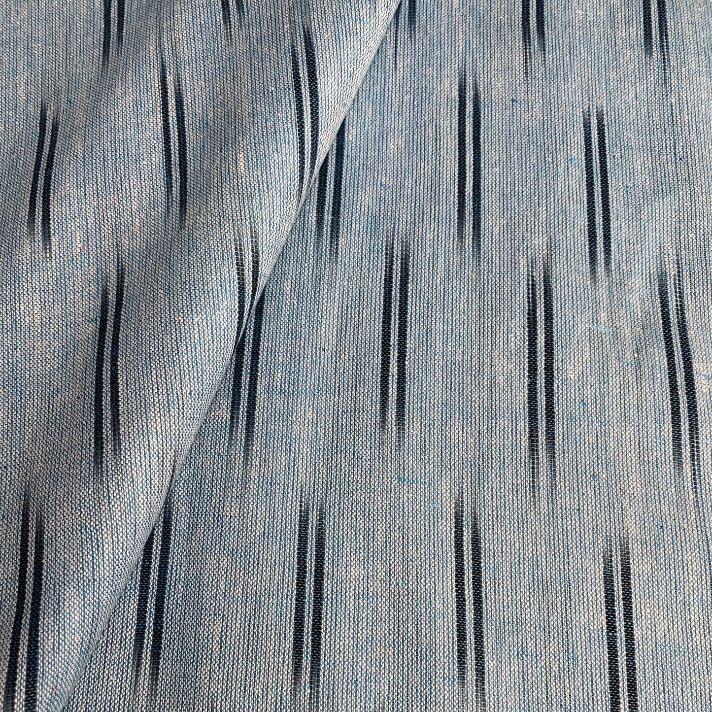 Premium Blue Ikkat Print Cotton Fabric