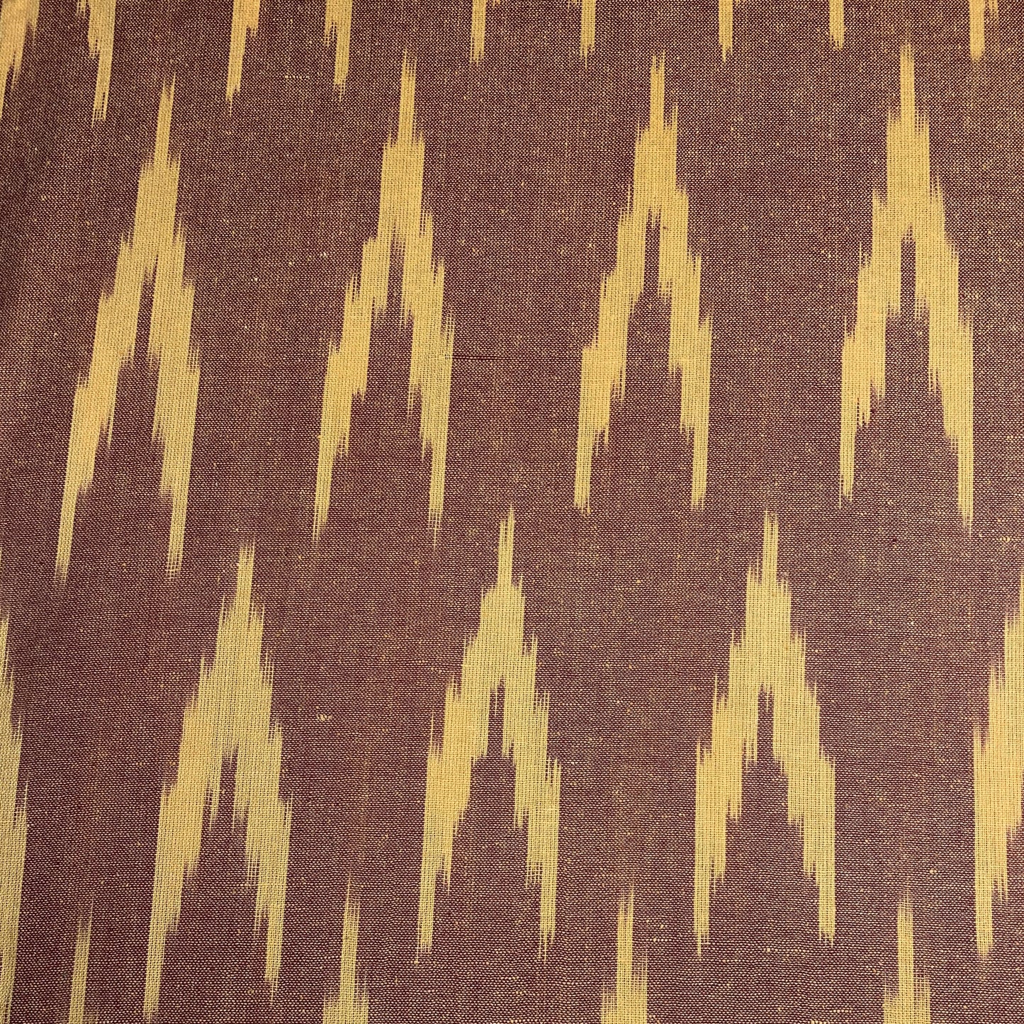 Premium Orange Light Orange Ikkat Print Cotton Fabric