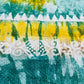 Green Batik Print Sequence Embroidery Cotton Fabric - TradeUNO