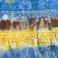 Blue Batik Print Sequence Embroidery Cotton Fabric - TradeUNO