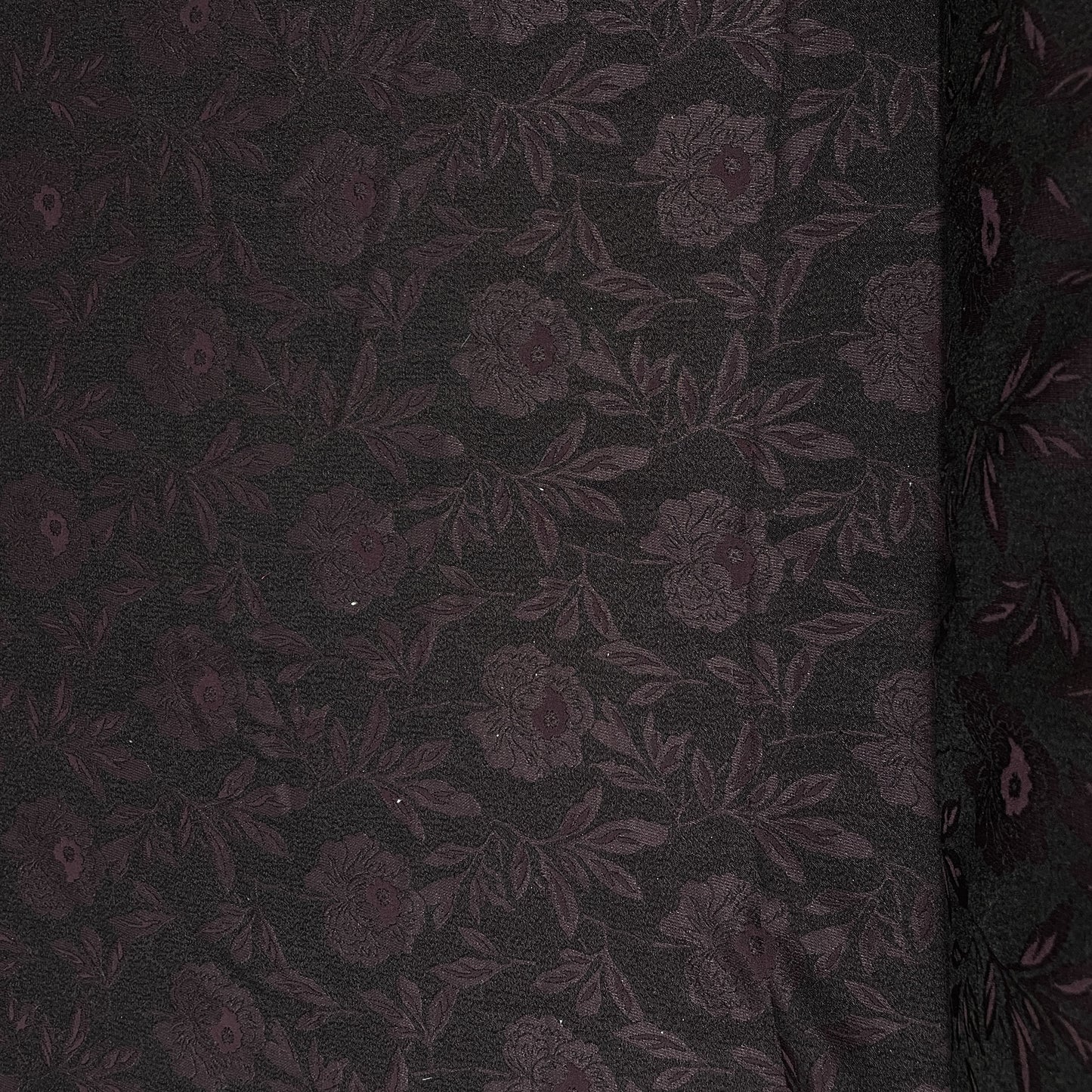 Maroon Floral Brocade Jacquard Fabric