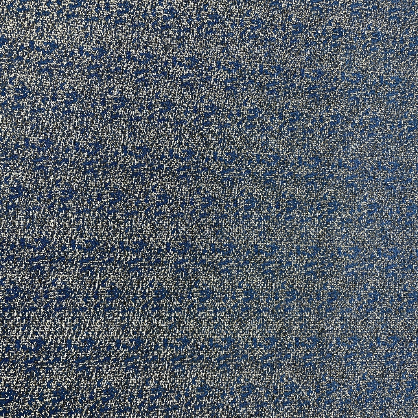 Blue With Golden Lurex Brocade Jacquard Fabric