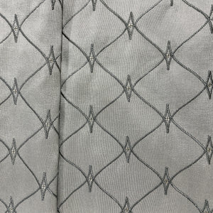 Olive Green Abstract Embroidery Russian Silk