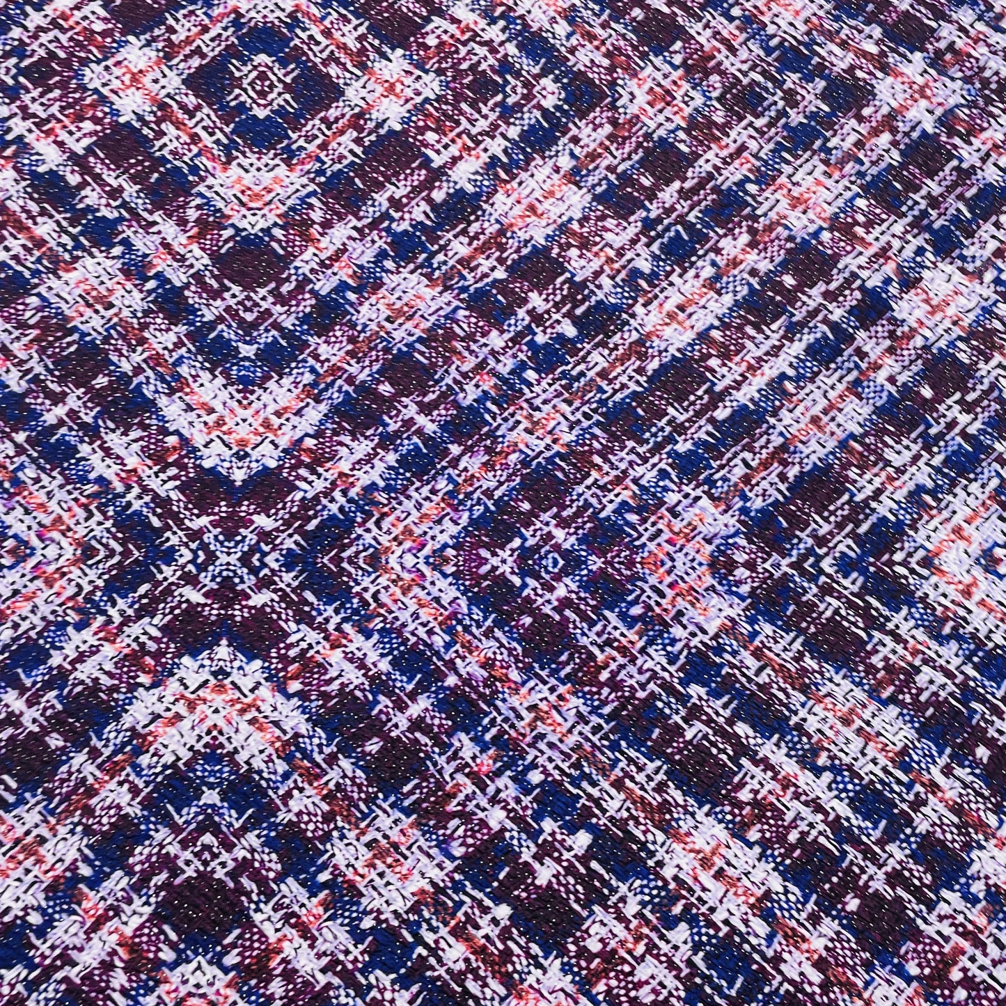 Purple Chevron Embossed Satin Fabric 39