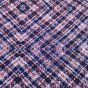 Purple Chevron Embossed Satin Fabric 39 - TradeUNO