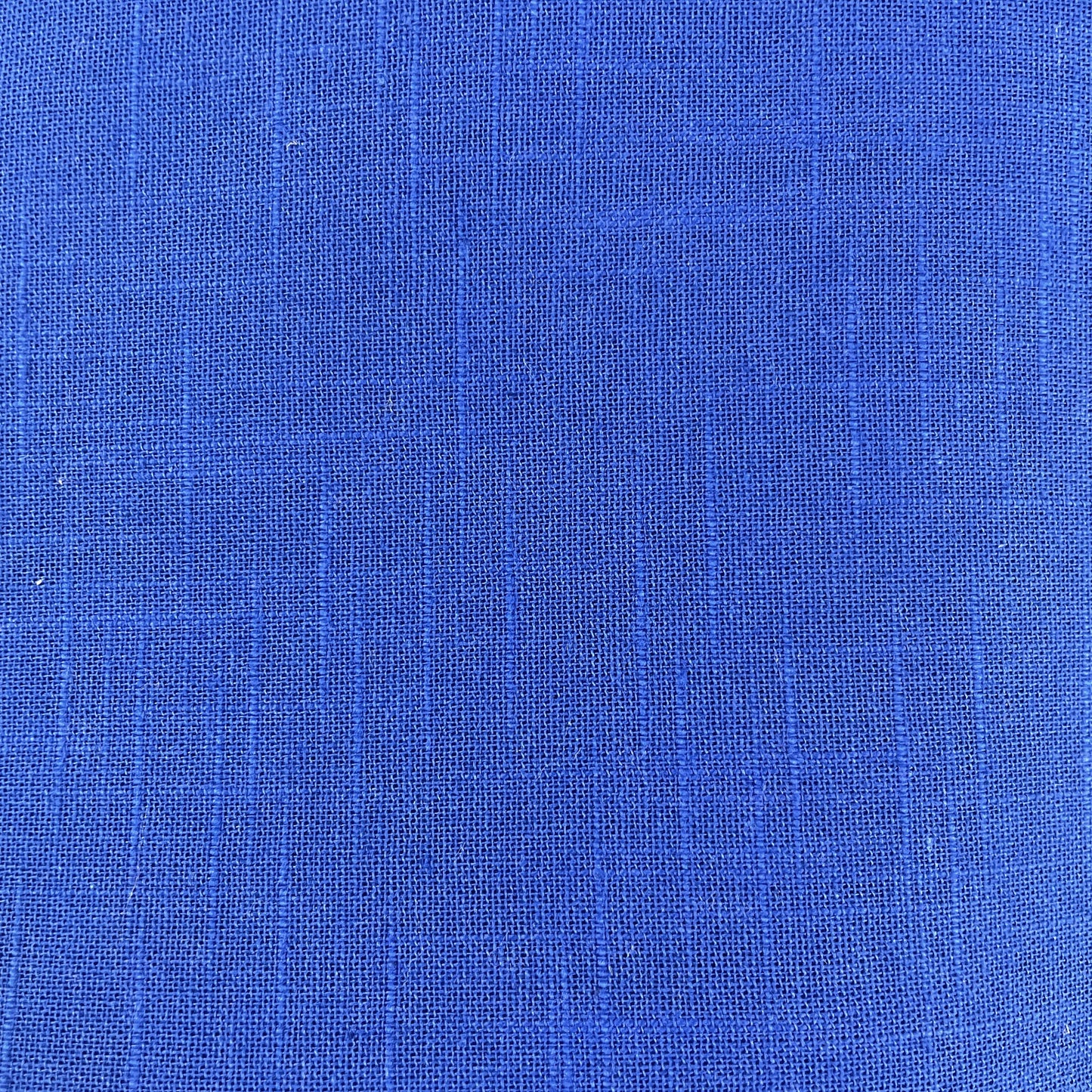 Exclusive Cotton Linen Slub Blue Solid Fabric