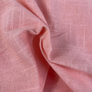 Exclusive Cotton Linen Slub Pink Solid Fabric