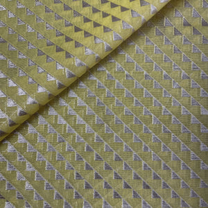 Premium Cotton Katwar Patola Yellow Geometricall Jacquard Fabric
