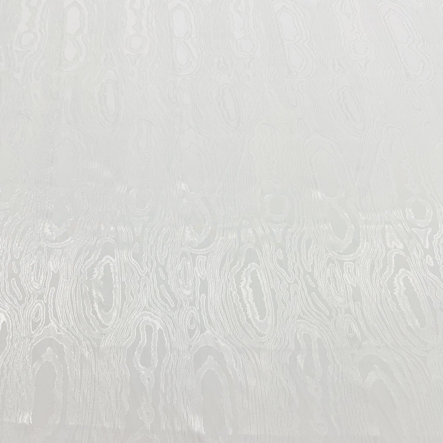 White Floral Satin Fabric