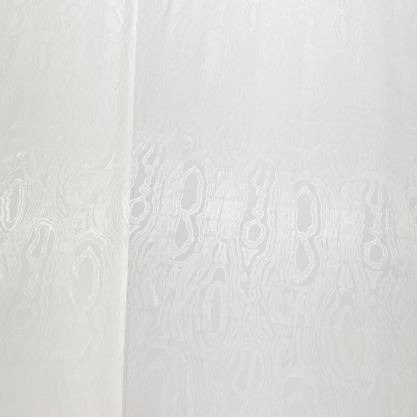White Floral Satin Fabric