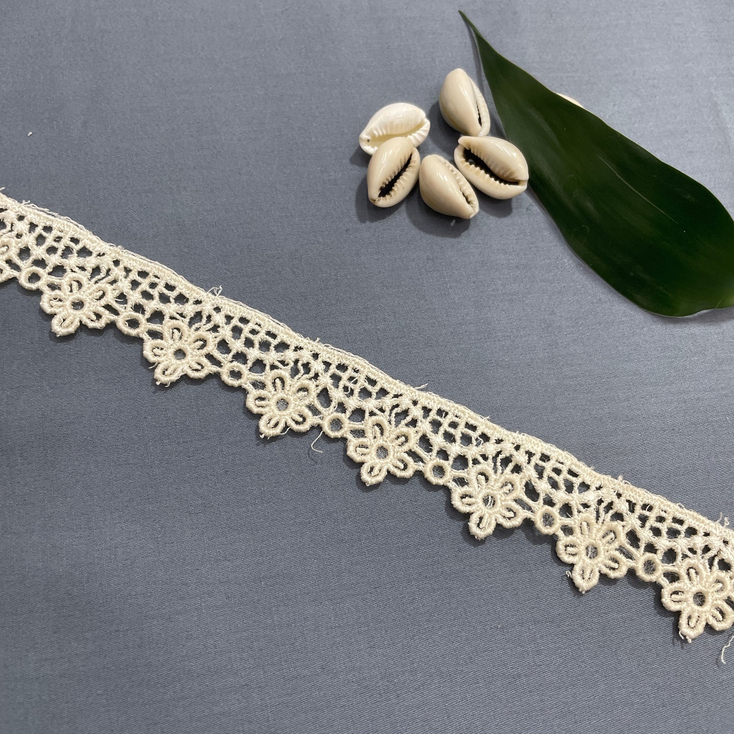 Cream Dyeable Cotton Lace - TradeUNO