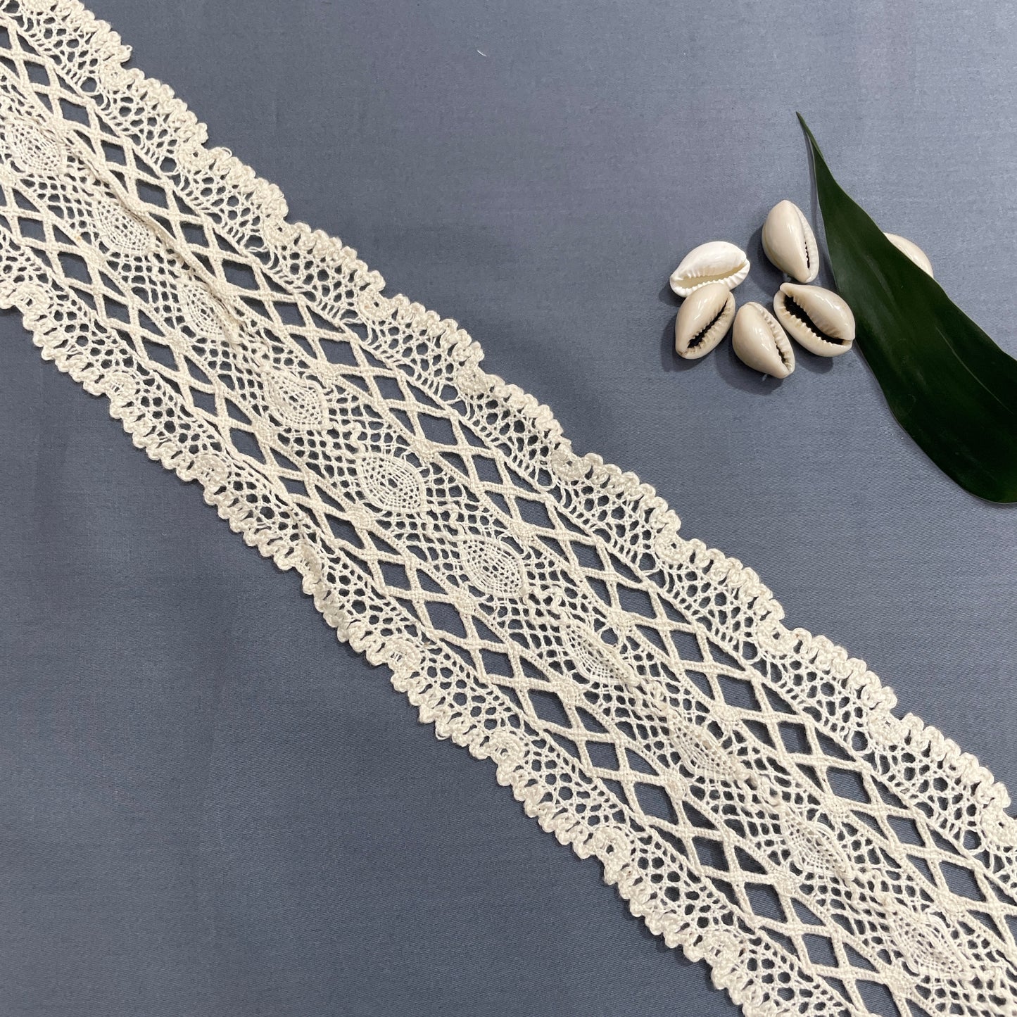 Off Cream Dyeable Cotton Lace - TradeUNO