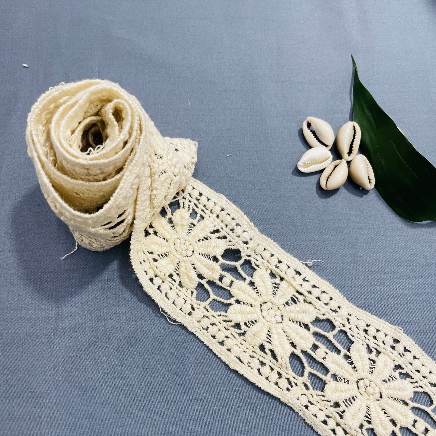 Cream Dyeable Cotton Lace - TradeUNO