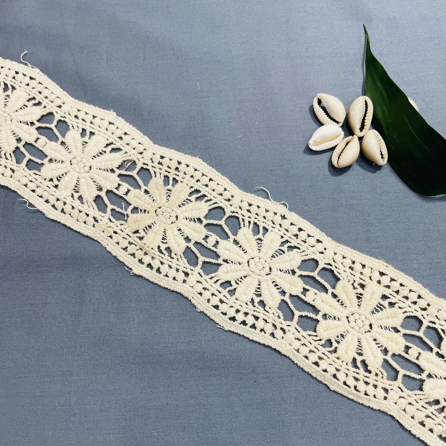 Cream Dyeable Cotton Lace - TradeUNO