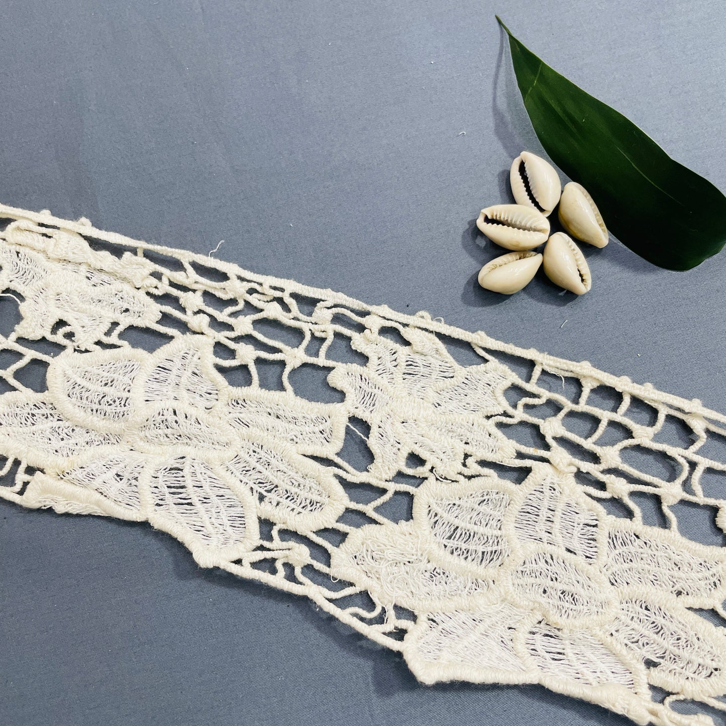 Cream Dyeable Cotton Lace - TradeUNO