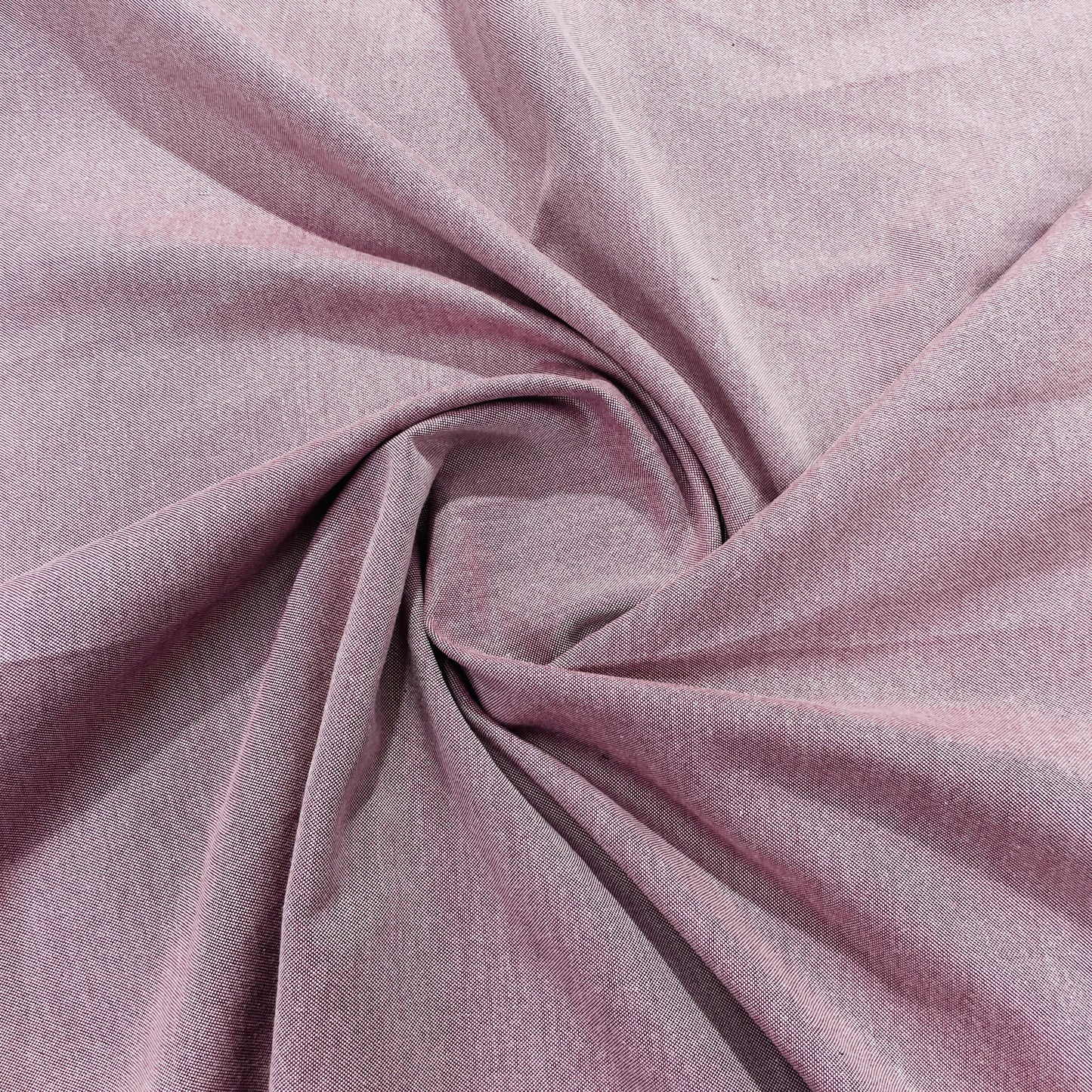 Coral Pink Solid Oxford Cotton Fabric