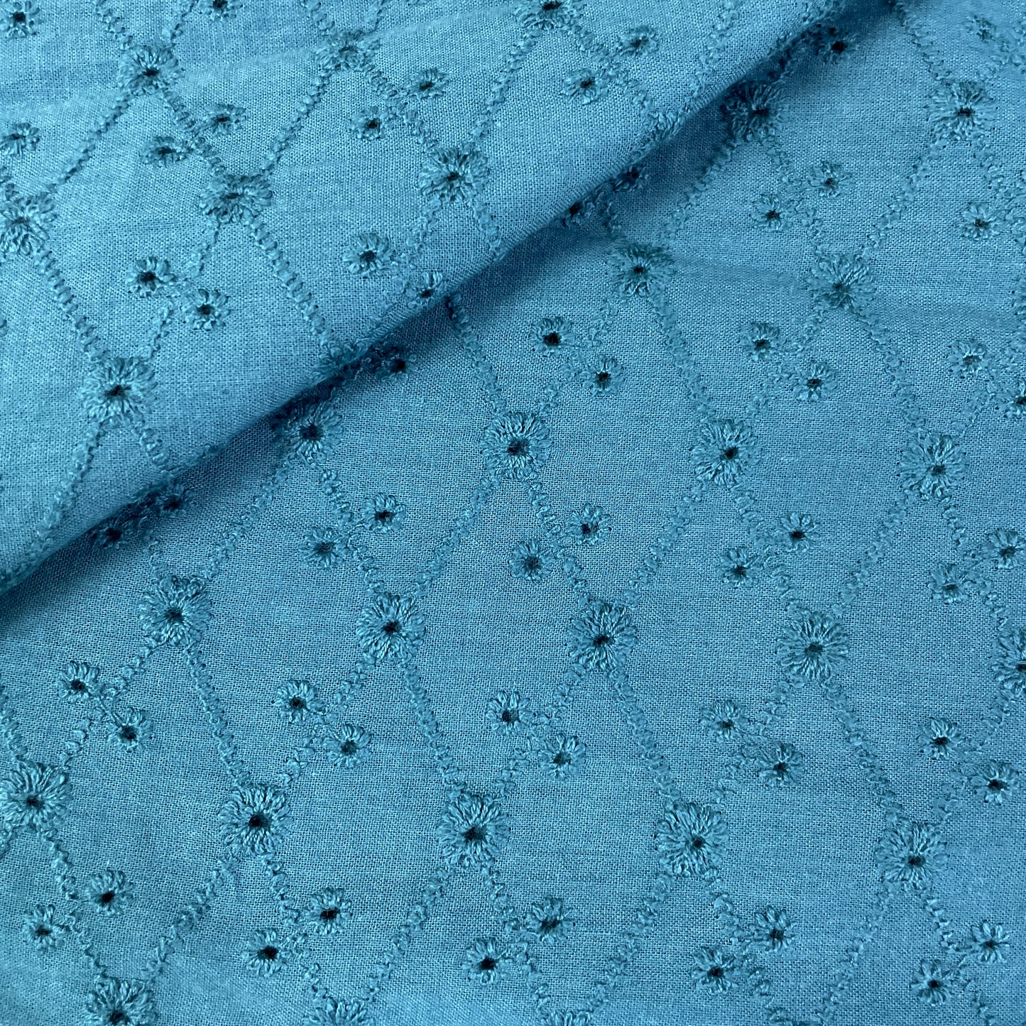 Exclusive Cotton Schiffli Dark Green Floral Embroidery Fabric