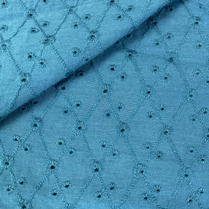 Exclusive Cotton Schiffli Dark Green Floral Embroidery Fabric