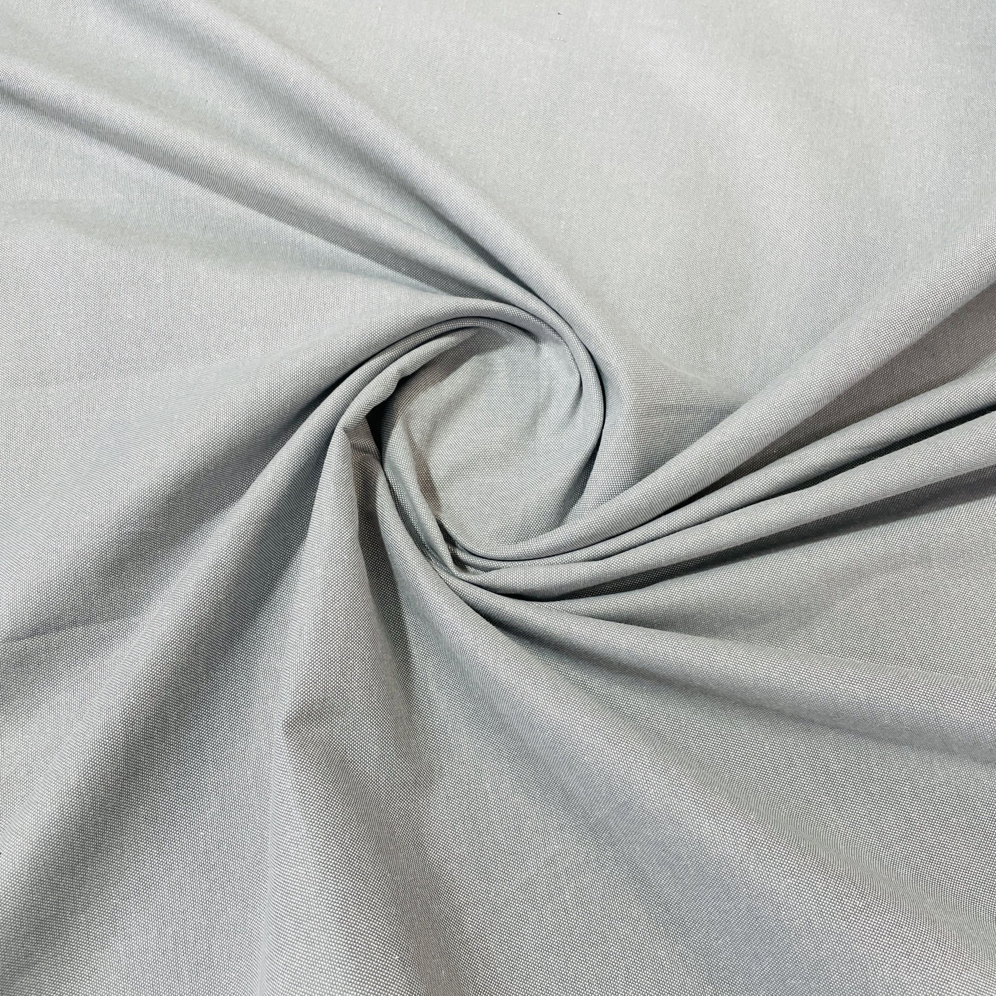 Light Grey Solid Oxford Cotton Fabric