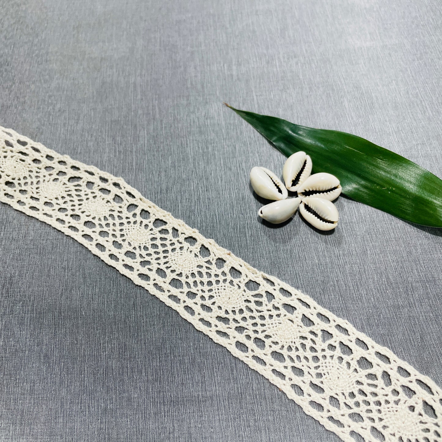 Off Cream Dyeable Cotton Lace - TradeUNO