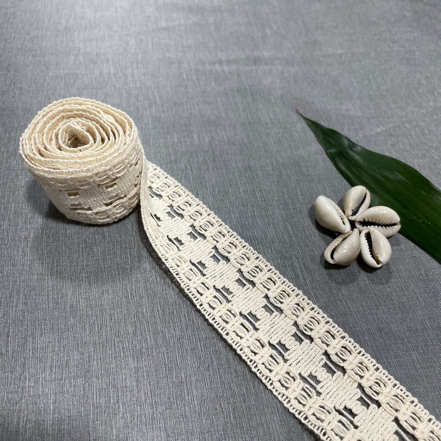 Off Cream Dyeable Cotton Lace PC-9202 - TradeUNO