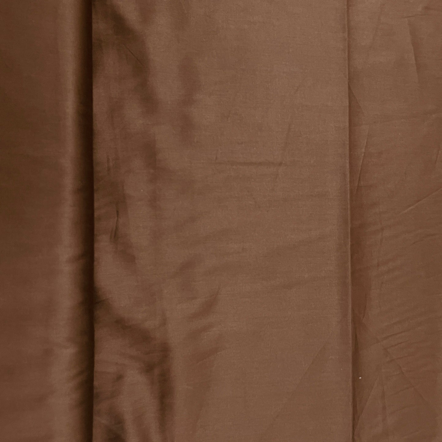 Brunette Brown Solid Cotton Satin Fabric - TradeUNO