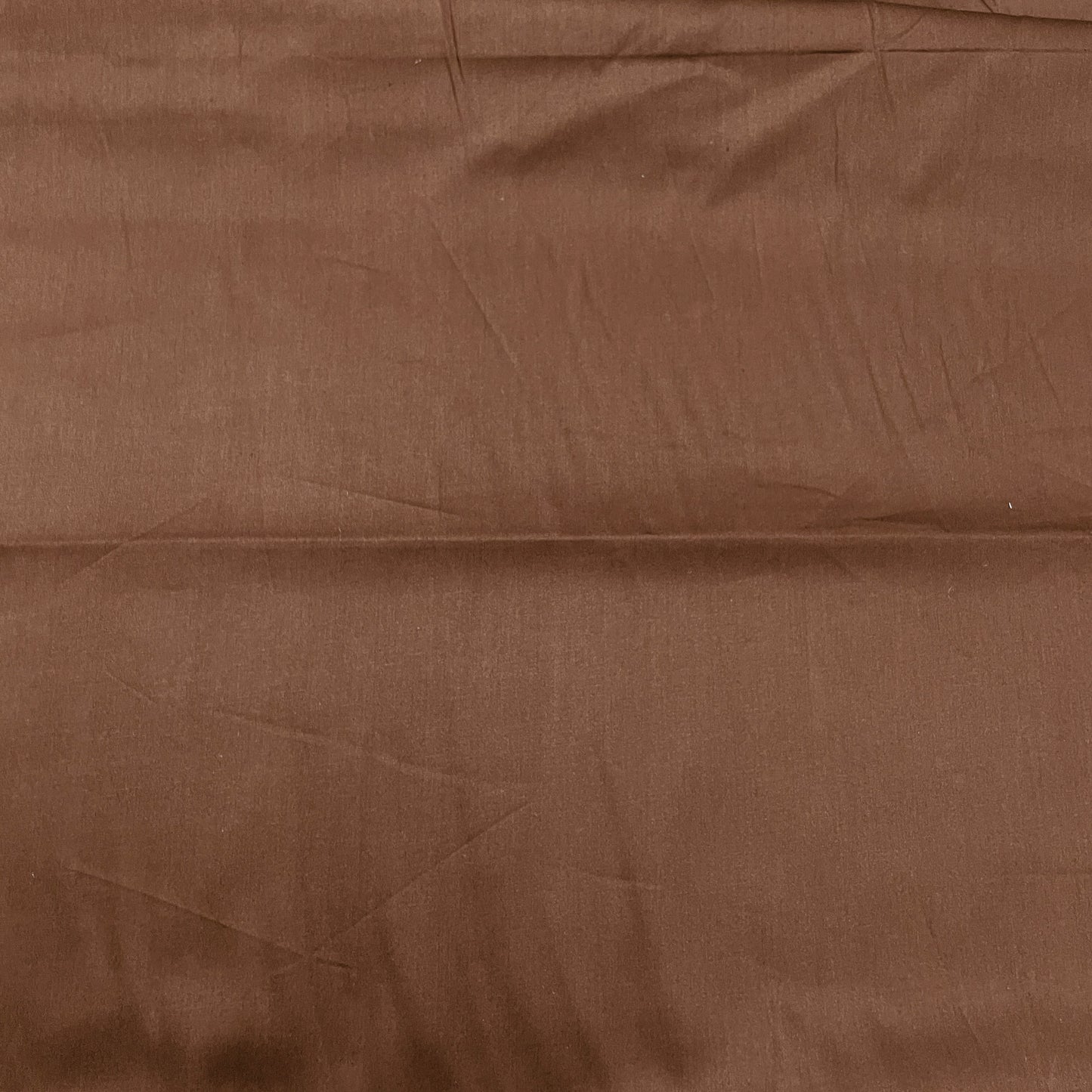 Brunette Brown Solid Cotton Satin Fabric - TradeUNO
