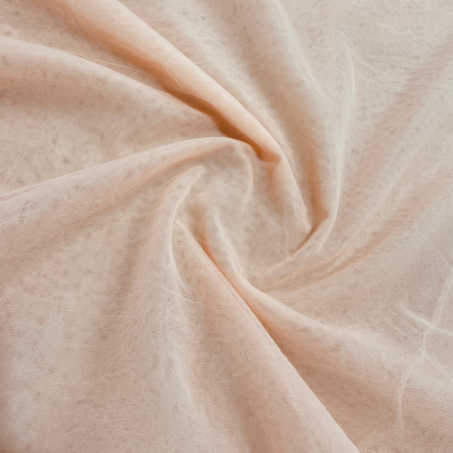 Salmon Pink Solid Net Fabric - TradeUNO