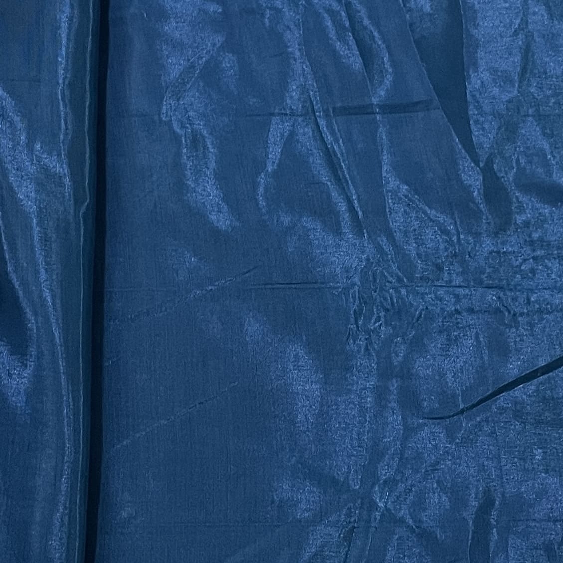 Dusky Teal Blue Solid Shantoon Fabric