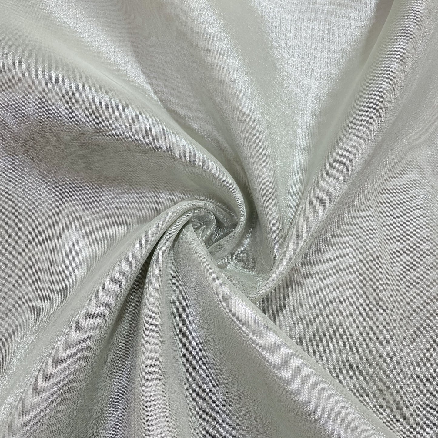 Silver Solid Banarsi Satin Fabric