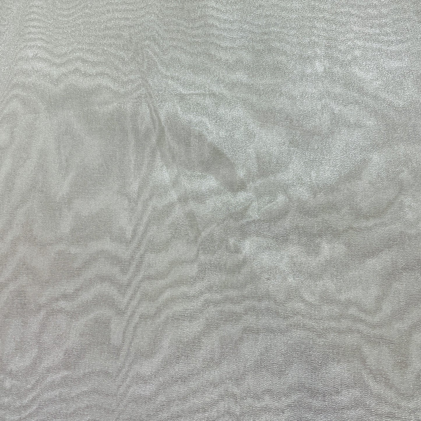Silver Solid Banarsi Satin Fabric