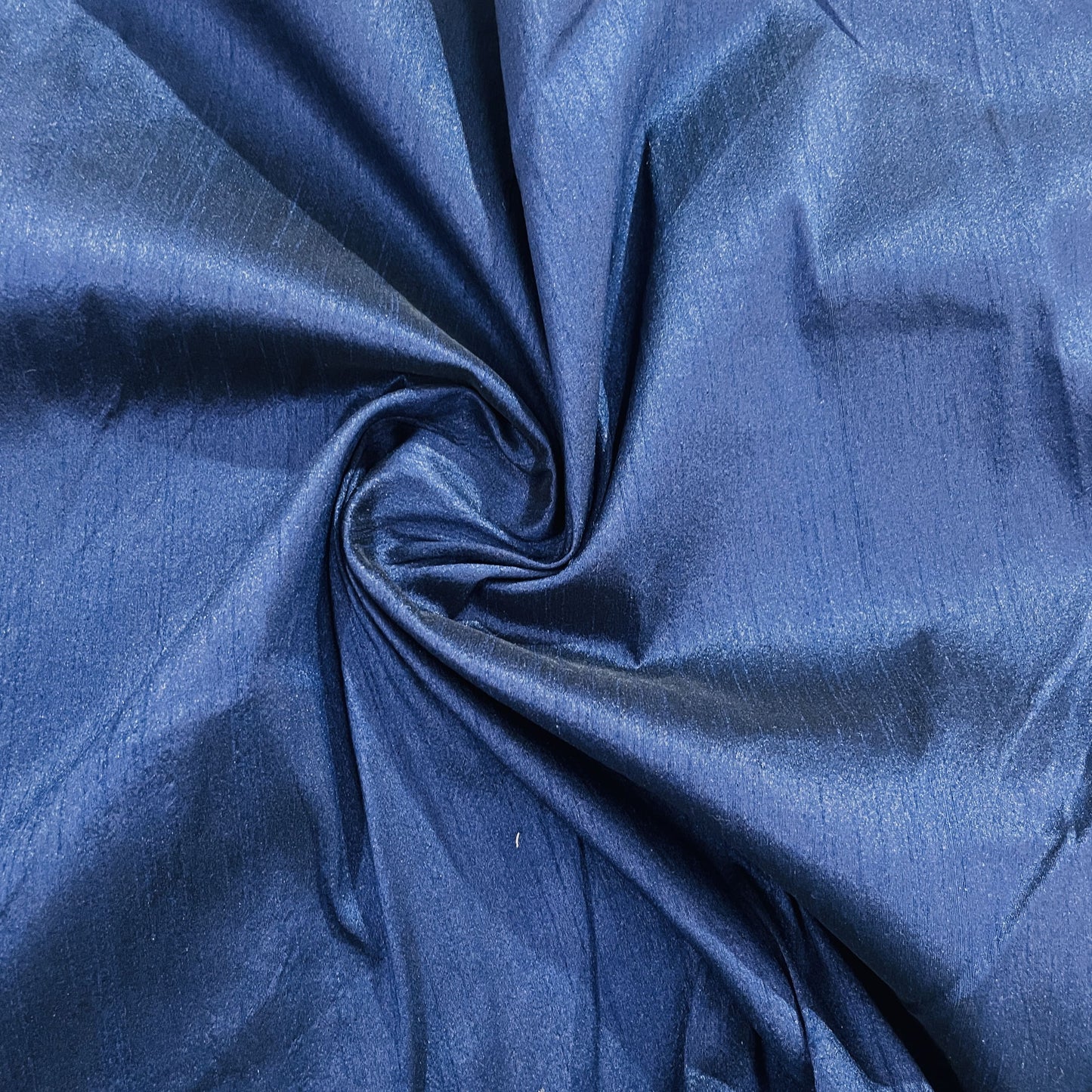 Dark Blue Solid Dupian Silk Fabric