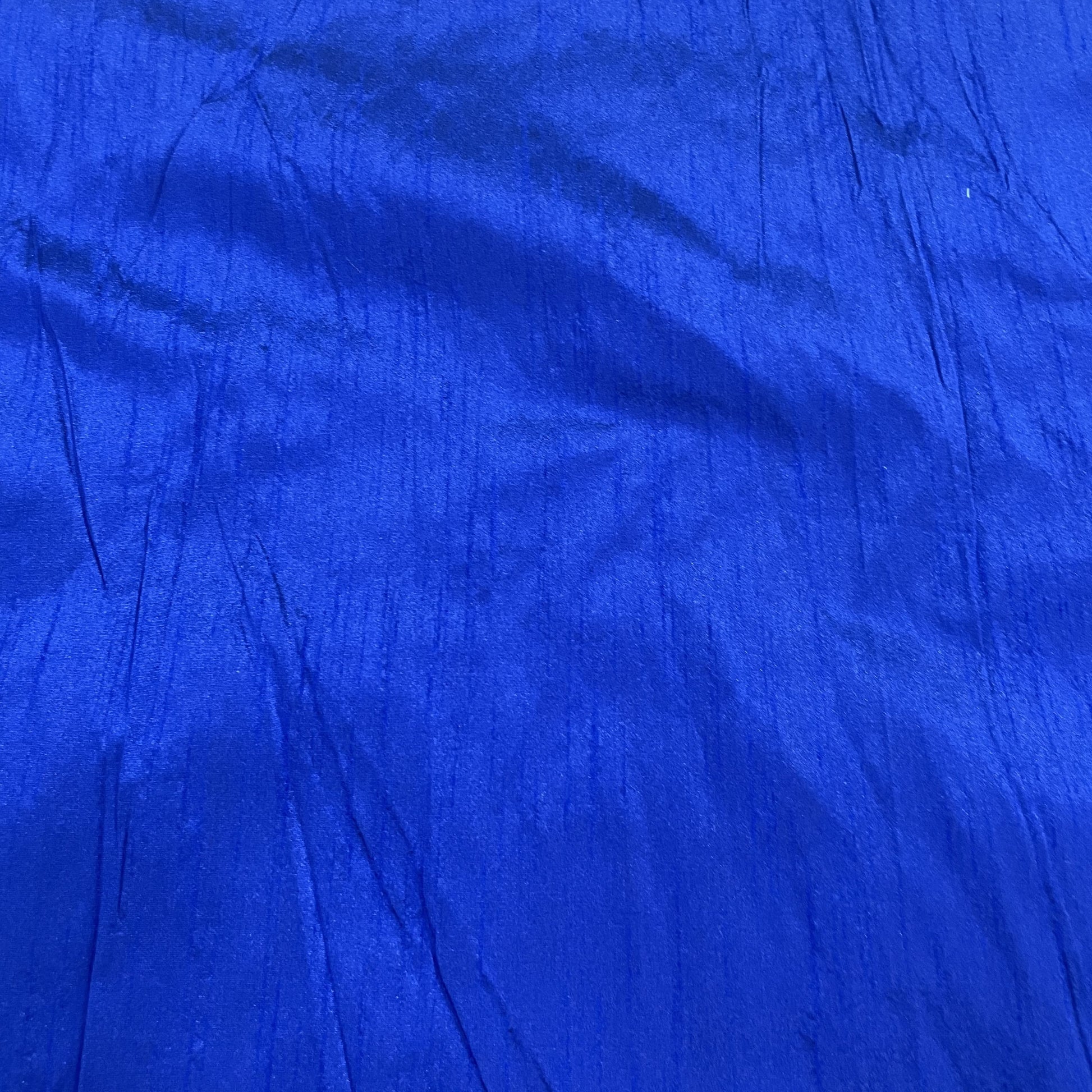 Royal Blue Solid Dupian Silk Fabric
