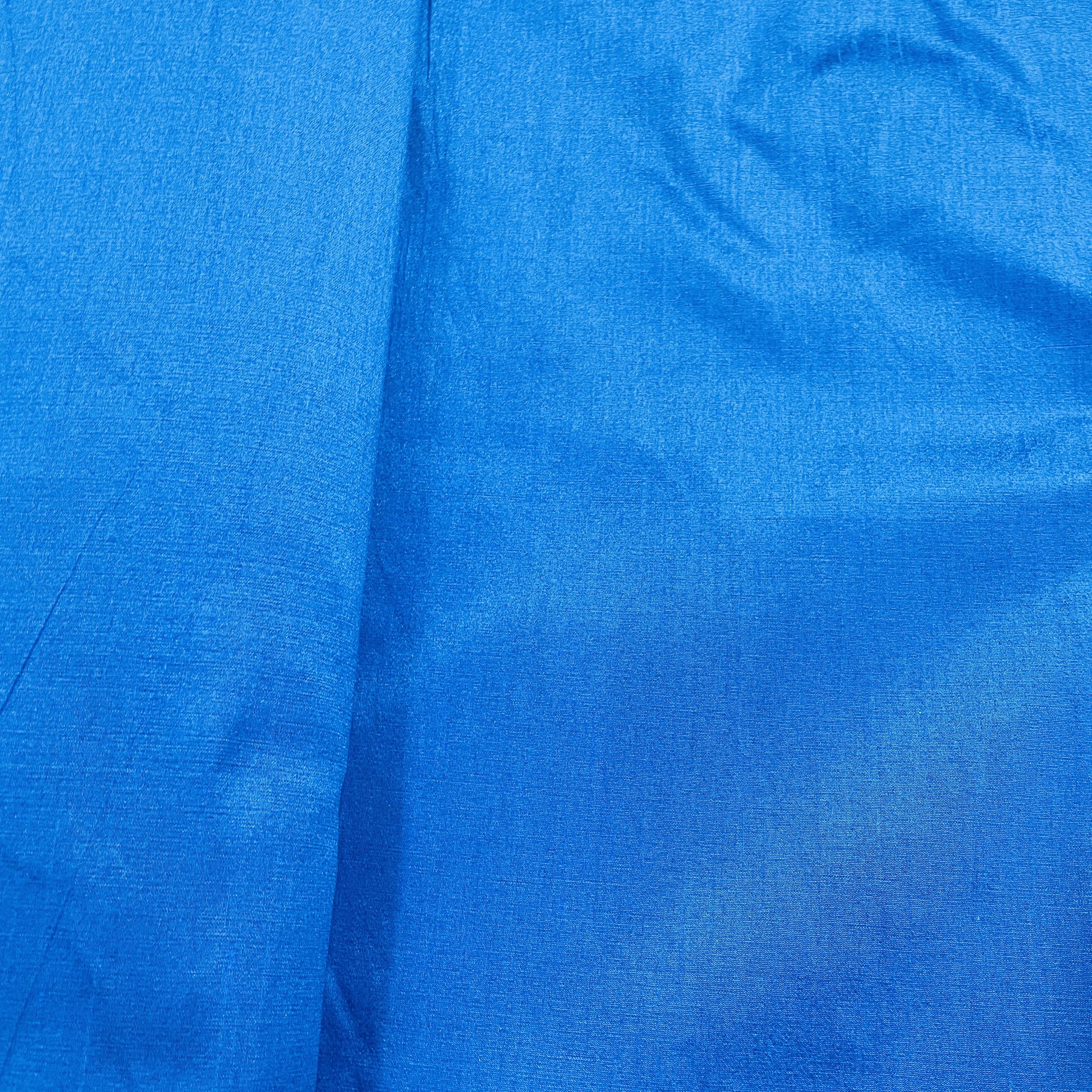 Bright Blue Solid Dupian Silk Fabric
