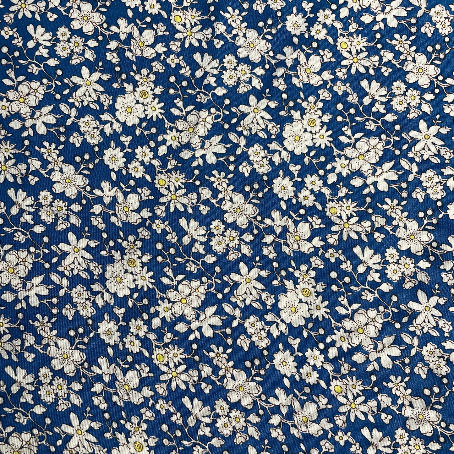 Exclusive Blue Floral Print Rayon Fabric