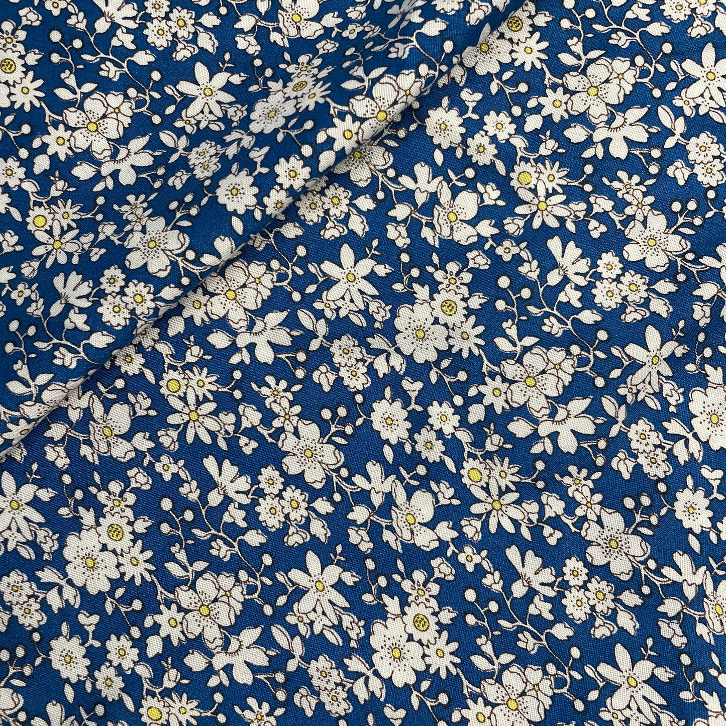 Exclusive Blue Floral Print Rayon Fabric
