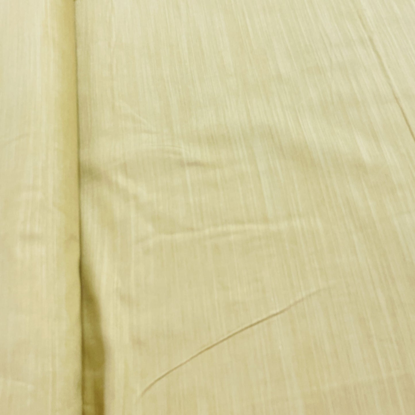 Cream Solid Banarasi Cotton Slub Fabric