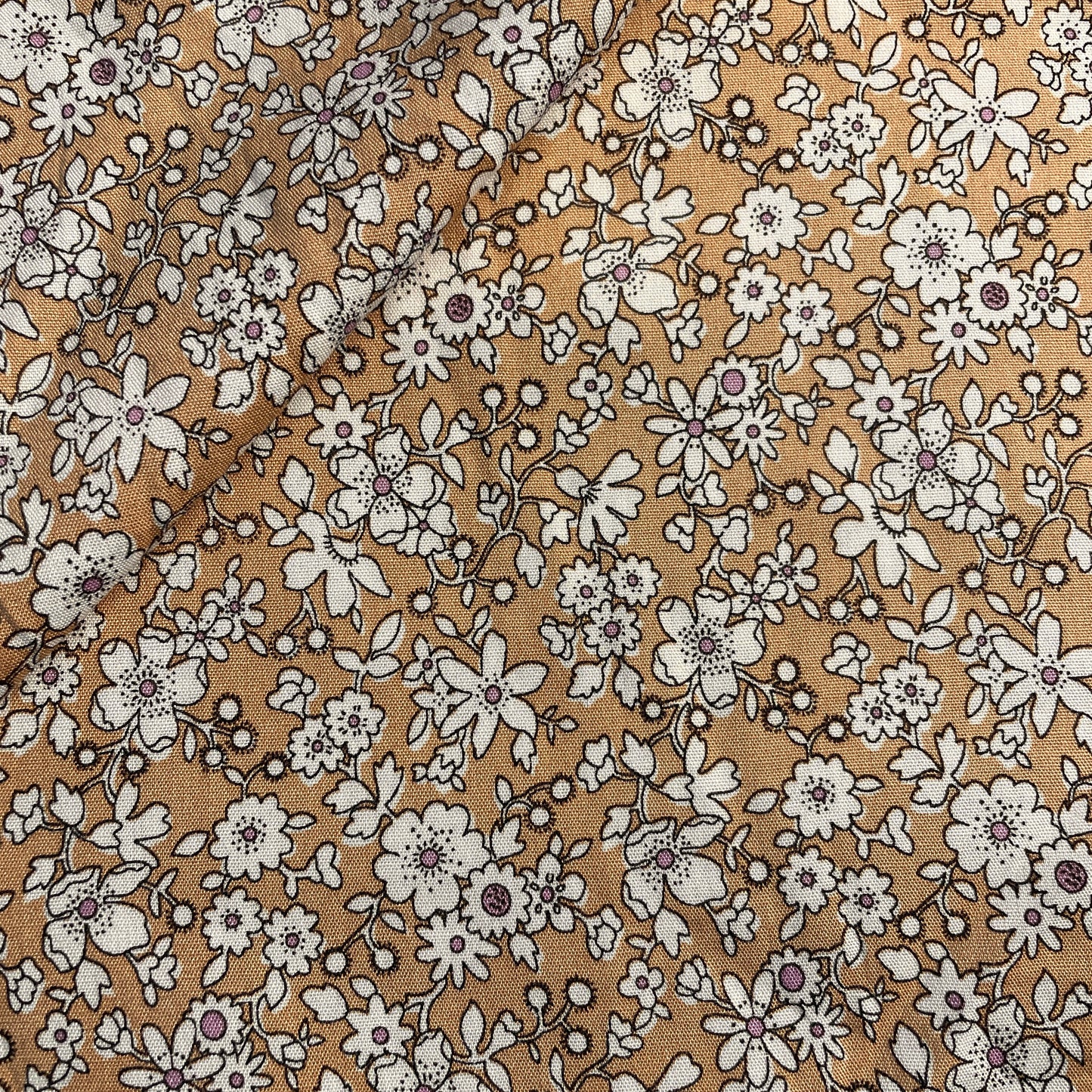 Exclusive Brown Floral Print Rayon Fabric