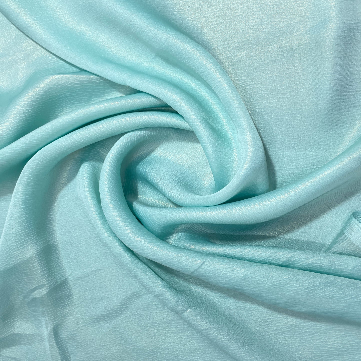 Aqua Blue Solid Gold Shimmer Geogrette Satin