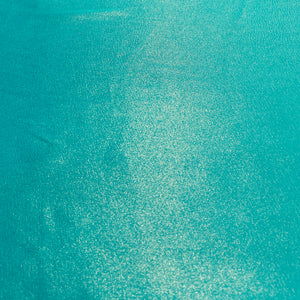 Turquoise Green Solid Gold Shimmer Georgrette Satin Fabric - TradeUNO
