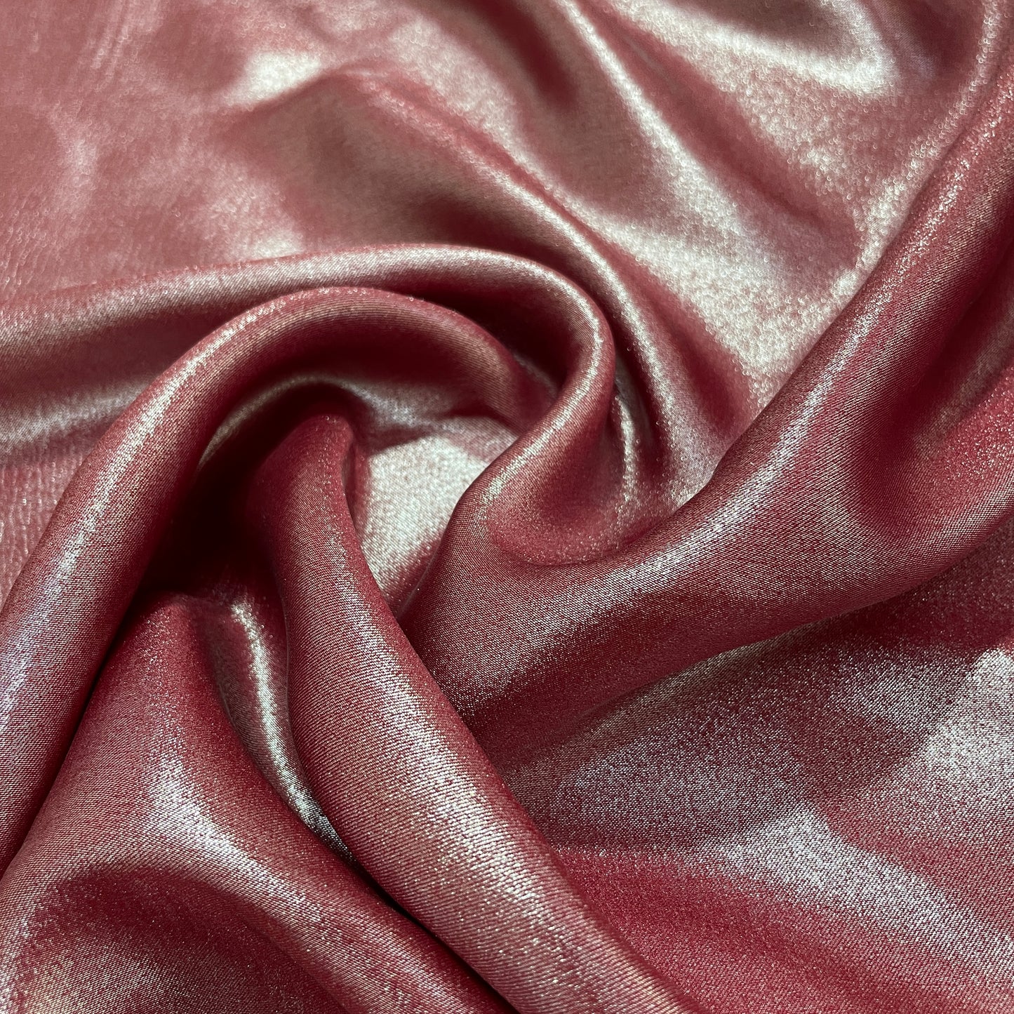 Rose Red Solid Silver Shimmer Georgrette Satin - TradeUNO