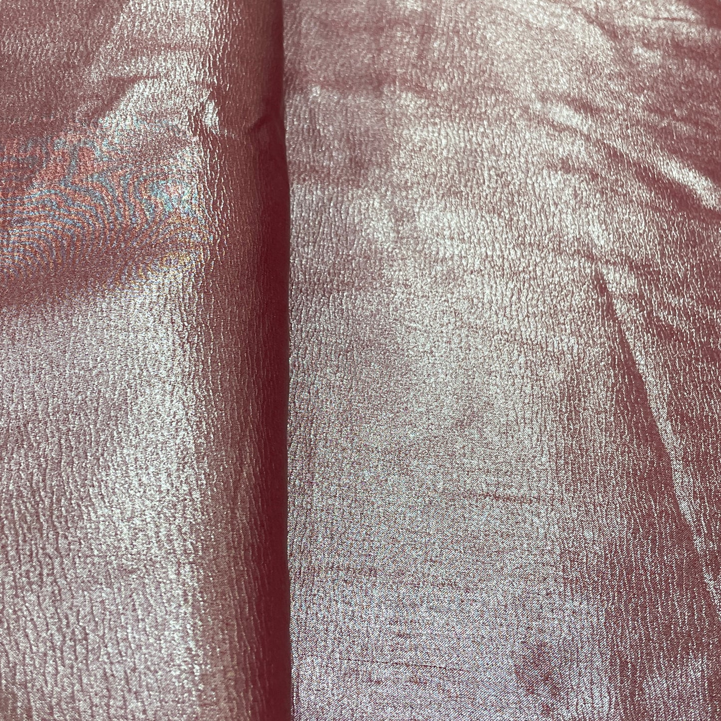 Rose Red Solid Silver Shimmer Georgrette Satin - TradeUNO