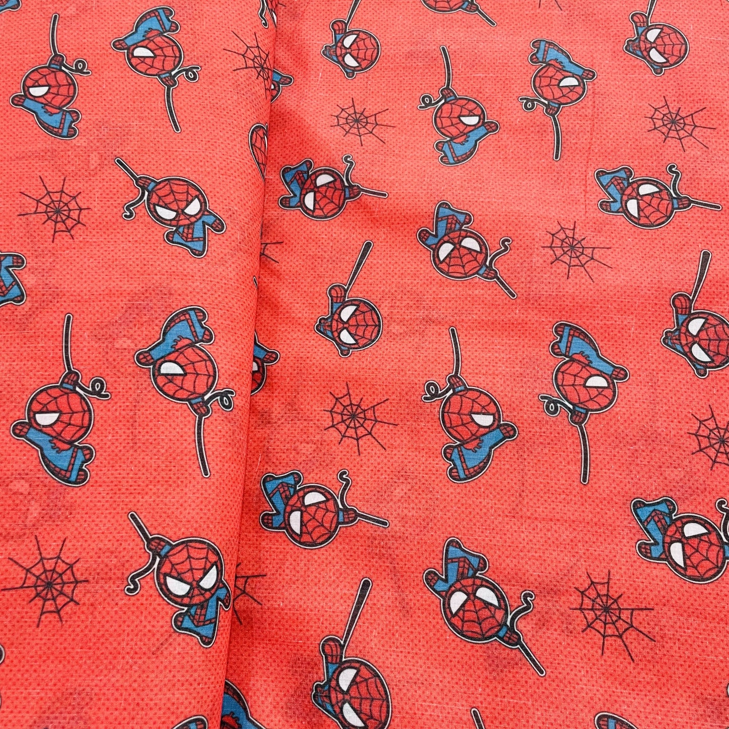 Red Kids Print Cotton Fabric
