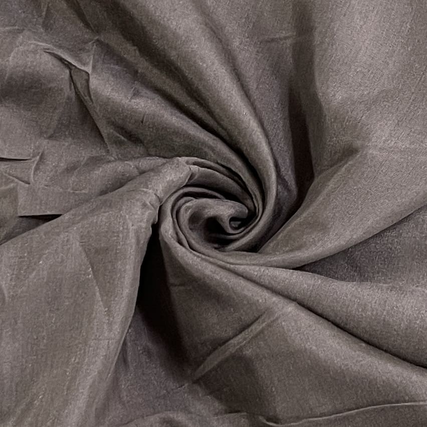 Premium Dusky Brown Solid Shantoon Fabric