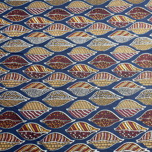 Blue Multicolor Handblock Print Cotton Fabric