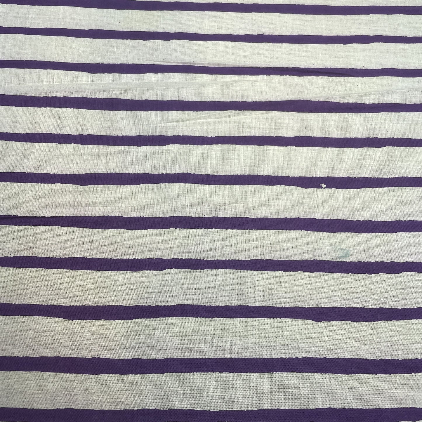 White Purple Stripes Print Cotton Fabric