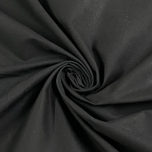 Classic Black Solid Cotton Dyed Brushing Fabric