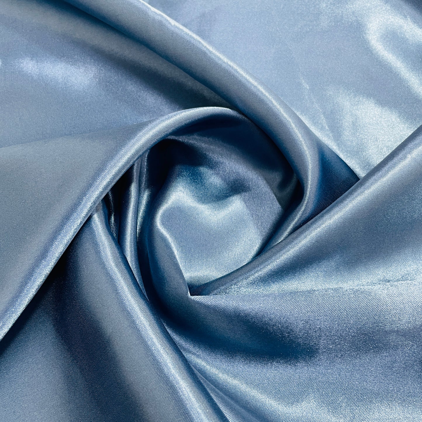 Spruce Blue Solid Satin Fabric - TradeUNO