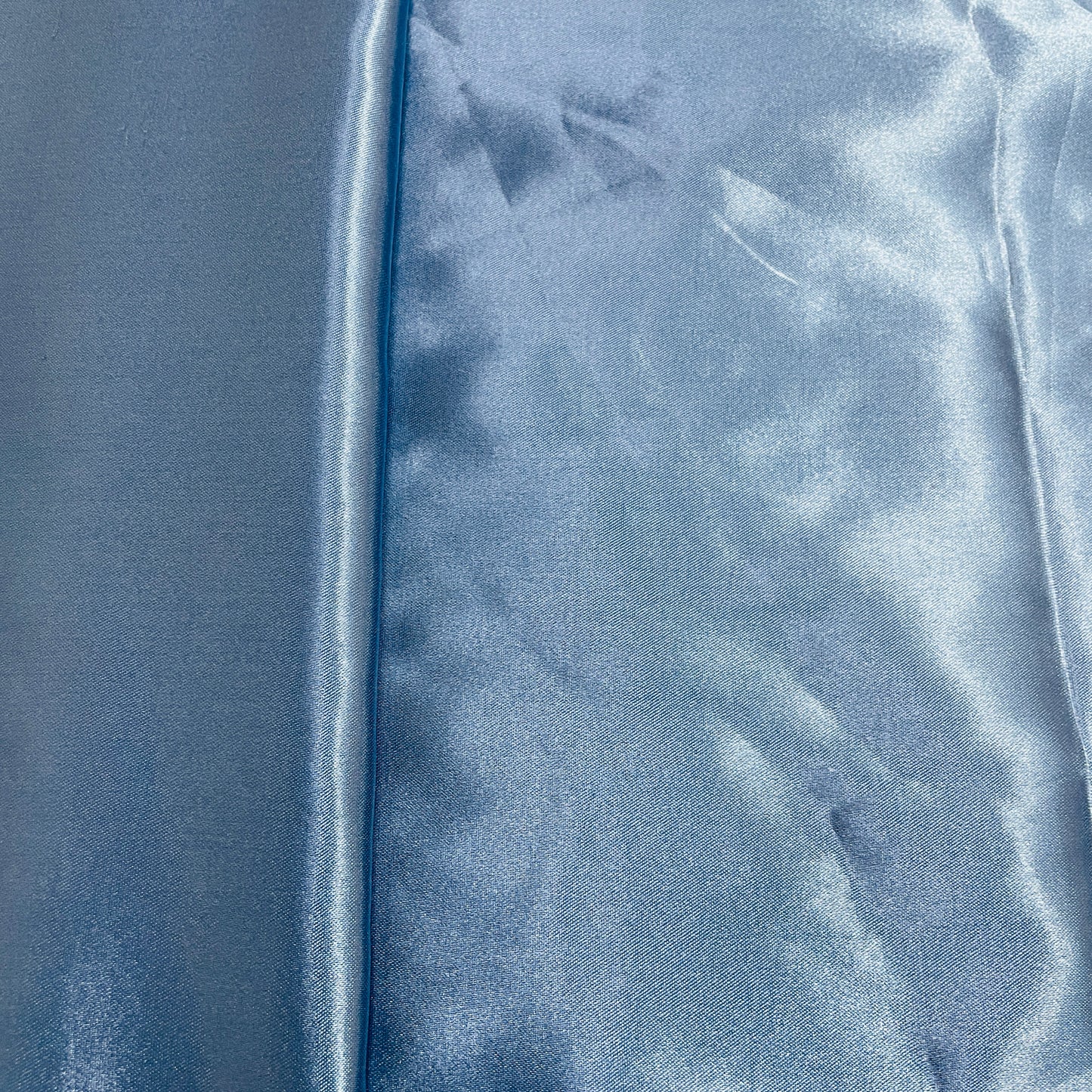 Spruce Blue Solid Satin Fabric - TradeUNO