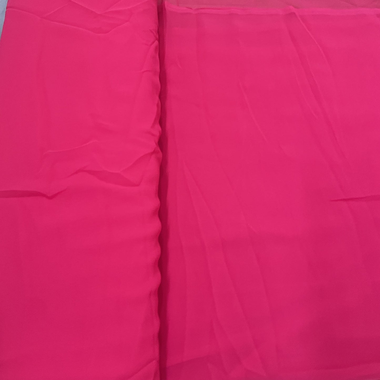 Classic Dark Punch Pink Solid Georgette Fabric